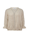 Hailys Ladies Un44a 3/4 Sleeve Flared Cuff Cardigan - Cream KST-9792