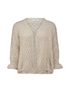 Hailys Ladies Un44a 3/4 Sleeve Flared Cuff Cardigan - Cream KST-9792