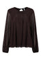 Hailys Ma44ria Long Sleeve Glitter Round Neck Top KY2601011PTY - Cocoa Brown