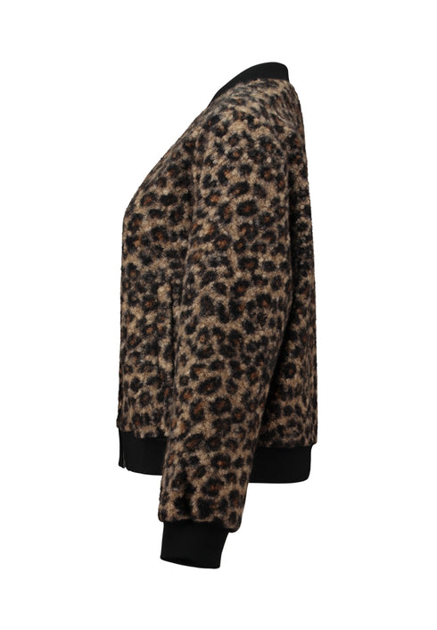 Hailys Do44rothe Leopard-Print Bomber Jacket LA-2601071 - Brown Leopard