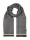 Lerros Houndstooth Woven Fringed Winter Scarf 5691087 485 - Classic Navy