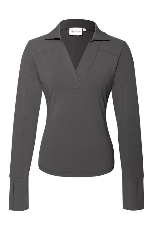 Kimara Linde V-Neck Blouse LINDE 26 - Grey Souk