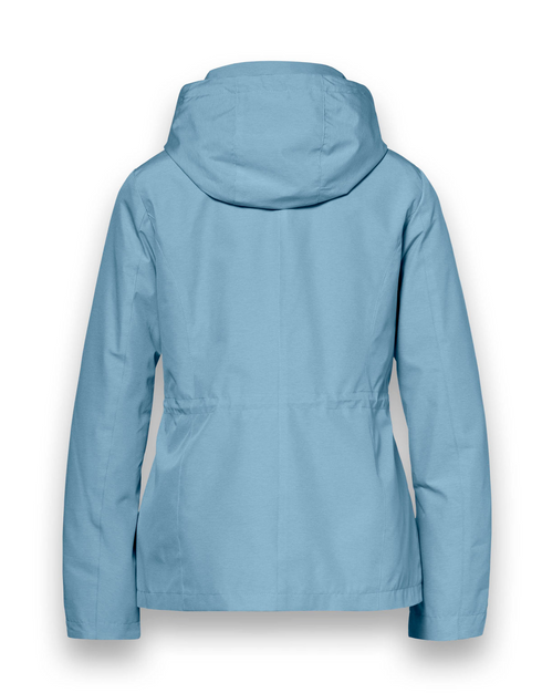 District Women's Light Denim Forget Me Not Water-Repellent Hooded Jacket