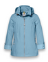 District Women's Light Denim Forget Me Not Water-Repellent Hooded Jacket