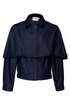 Kimara Lonne Cape Detail Denim Blue Jacket LONNE - Denim Blue