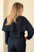 Kimara Lonne Cape Detail Denim Blue Jacket LONNE - Denim Blue