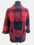 Castle Check Double Breasted Knitted Jacket LT007 0191 - Poppy