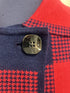Castle Check Double Breasted Knitted Jacket LT007 0191 - Poppy