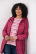 Lighthouse Laurel AW26 in Berry Mid-Length Eco-Fill Padded Coat