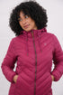 Lighthouse Laurel AW26 in Berry Mid-Length Eco-Fill Padded Coat