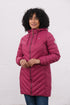 Lighthouse Laurel AW26 in Berry Mid-Length Eco-Fill Padded Coat
