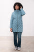 Lighthouse Laurel AW26 in Bluestone Mid-Length Eco-Fill Padded Coat