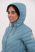 Lighthouse Laurel AW26 in Bluestone Mid-Length Eco-Fill Padded Coat