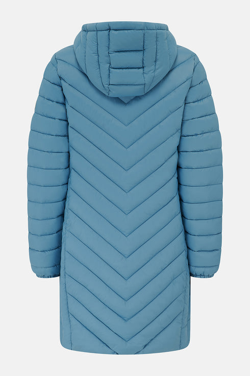 Lighthouse Laurel AW26 in Bluestone Mid-Length Eco-Fill Padded Coat