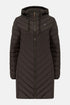 Lighthouse Laurel AW26 in Cocoa Mid-Length Eco-Fill Padded Coat