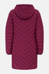 Lighthouse Laurel AW26 in Berry Mid-Length Eco-Fill Padded Coat