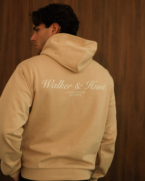 Walker & Hunt Atelier Oversized Heavyweight Hoodie — Light Mocha