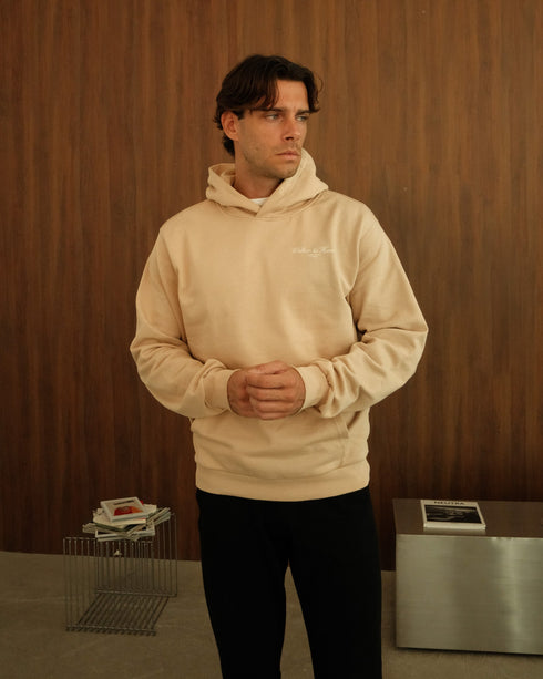 Walker & Hunt Atelier Oversized Heavyweight Hoodie — Light Mocha