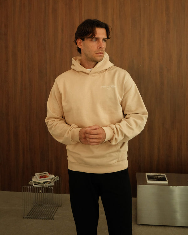 Walker & Hunt Atelier Oversized Heavyweight Hoodie — Light Mocha