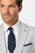 Benetti Lucas Silver Lester Fit Three-Piece Suit – Subtle Houndstooth Texture