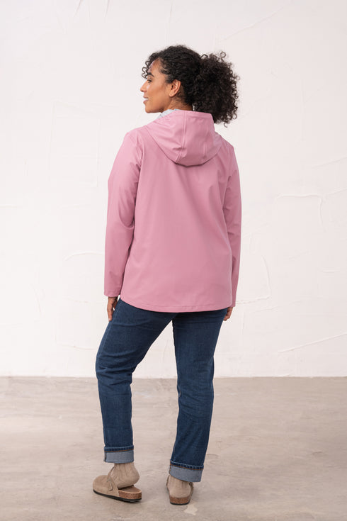 Lighthouse Wild Rose Lucy Hip Length Rubberised Waterproof Jacket
