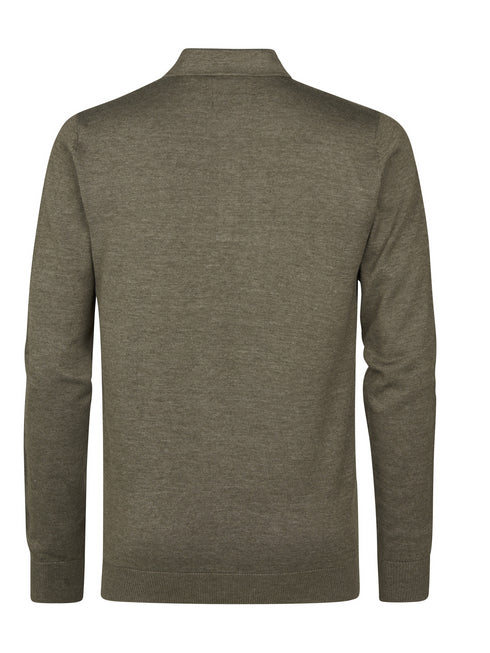 Petrol Men Long Sleeve Knitwear Polo M-3050-KWC204
