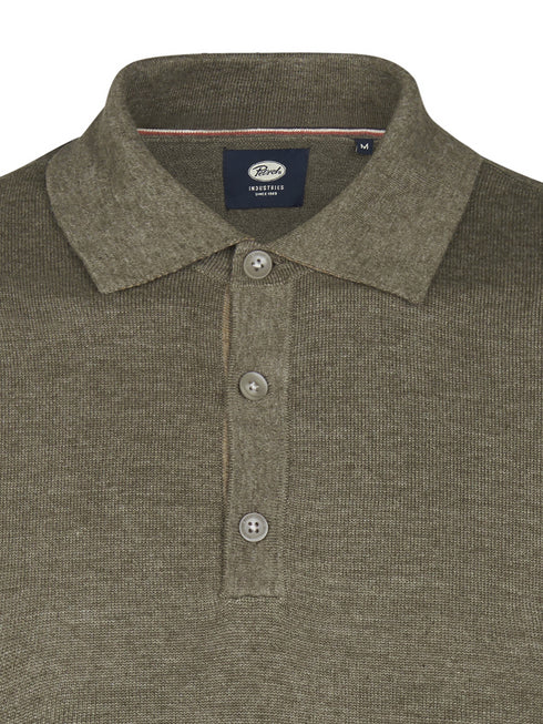 Petrol Men Long Sleeve Knitwear Polo M-3050-KWC204