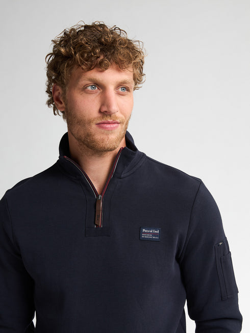 Petrol 1/4 Zip Sweater Prairie du Chien M-3050-SWC364