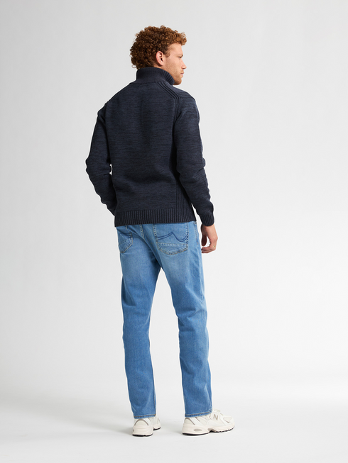 Petrol Men's Zip Collar Knitwear 5092 Royal Navy