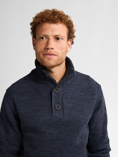 Petrol Men's Zip Collar Knitwear 5092 Royal Navy