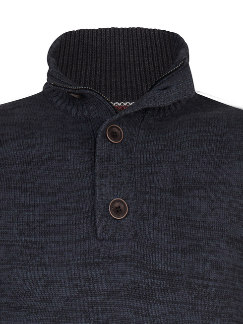 Petrol Men's Zip Collar Knitwear 5092 Royal Navy