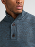 Petrol Men's Zip Collar Knitwear 5202 Storm Blue
