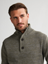 Petrol Men's Zip Collar Knitwear 6174 Mossy Stone