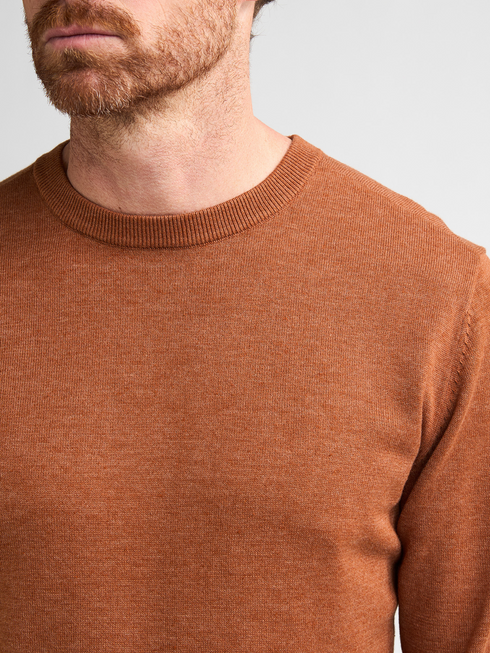 Petrol Men's Crew Neck Knitwear 2127 Copper Orange