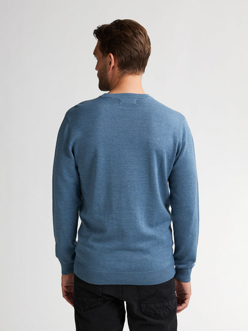 Petrol Knitwear V-Neck Basic M-ROS-KWV200