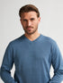 Petrol Knitwear V-Neck Basic M-ROS-KWV200