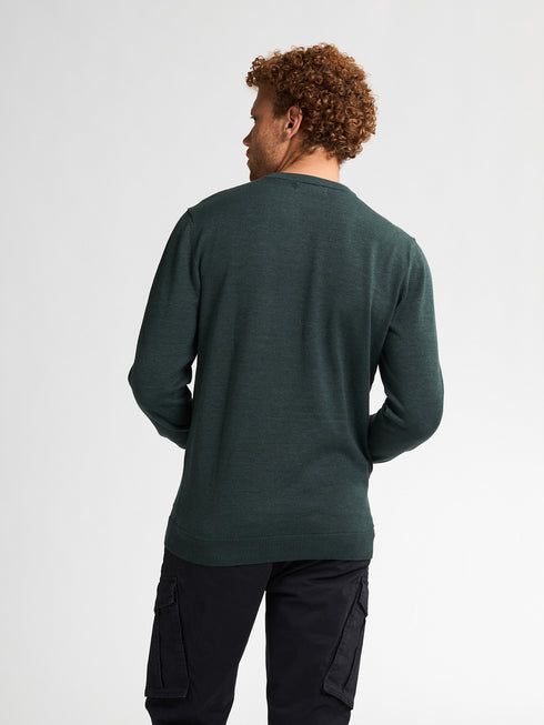 Petrol Knitwear V-Neck Basic M-ROS-KWV200