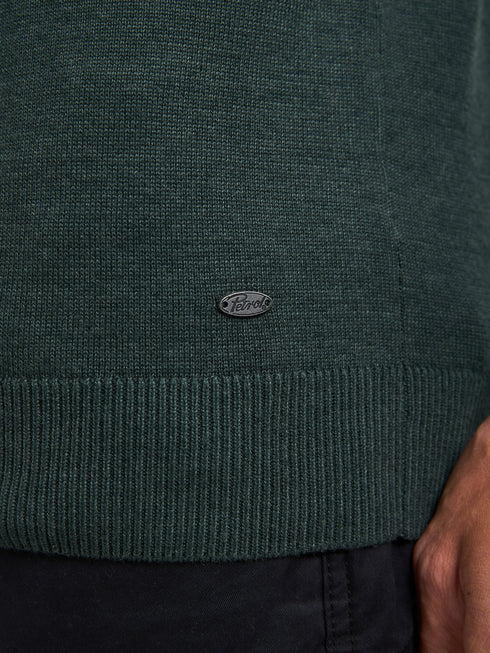 Petrol Knitwear V-Neck Basic M-ROS-KWV200