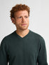Petrol Knitwear V-Neck Basic M-ROS-KWV200