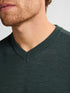 Petrol Knitwear V-Neck Basic M-ROS-KWV200