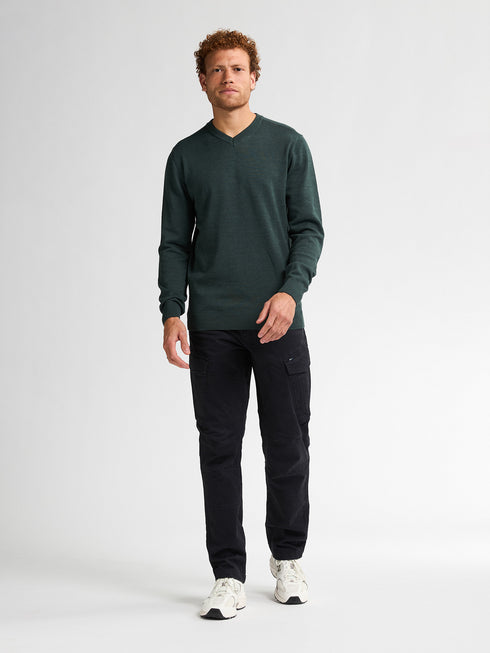 Petrol Knitwear V-Neck Basic M-ROS-KWV200