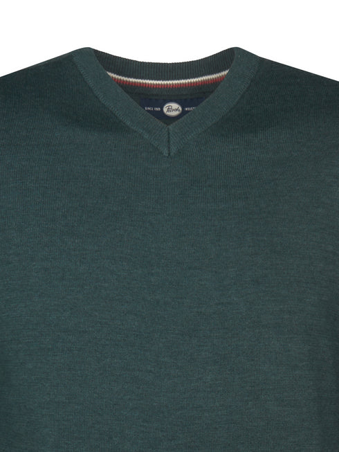 Petrol Knitwear V-Neck Basic M-ROS-KWV200