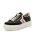 Rieker Women's Black & Gold M1912-00 Lightweight Wedge Sneakers with Side Zip