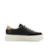 Rieker Women's Black & Gold M1912-00 Lightweight Wedge Sneakers with Side Zip