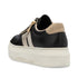 Rieker Women's Black & Gold M1912-00 Lightweight Wedge Sneakers with Side Zip