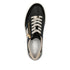 Rieker Women's Black & Gold M1912-00 Lightweight Wedge Sneakers with Side Zip