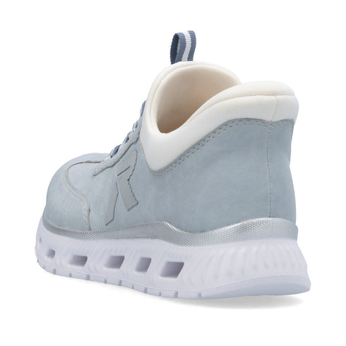 Rieker M6071-12 Slip On Drawstring Laced Trainers Memory Blue
