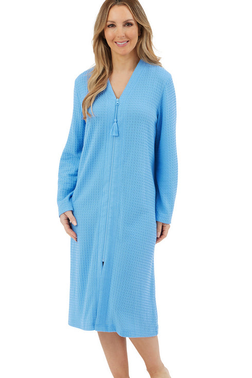 Marlon Belle Waffle Zip Housecoat MA44307
