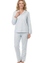 Marlon Womens Eleanor Cotton Wincey Pyjamas MA48990 BLU - Blue