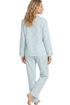 Marlon Womens Eleanor Cotton Wincey Pyjamas MA48990 BLU - Blue